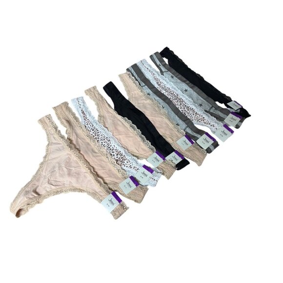 Jenni Other - Lot Of 10 Jenni Lace Thong 2XL Panty Underwear Panties New XXL